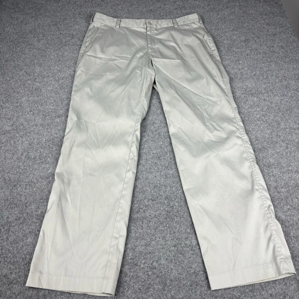 Nike Dri-Fit Golf Pants Mens 36x32 Beige Khaki Performance Stretch Casual‎ Light